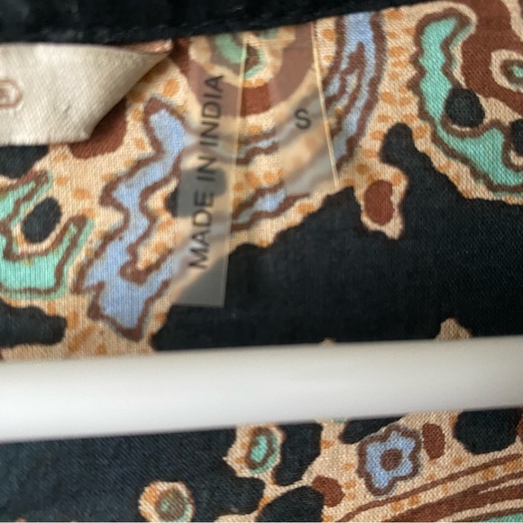 Soft Surroundings Paisley Boho Embellished Sheath Tunic Top Dress size S - Picture 5 of 8